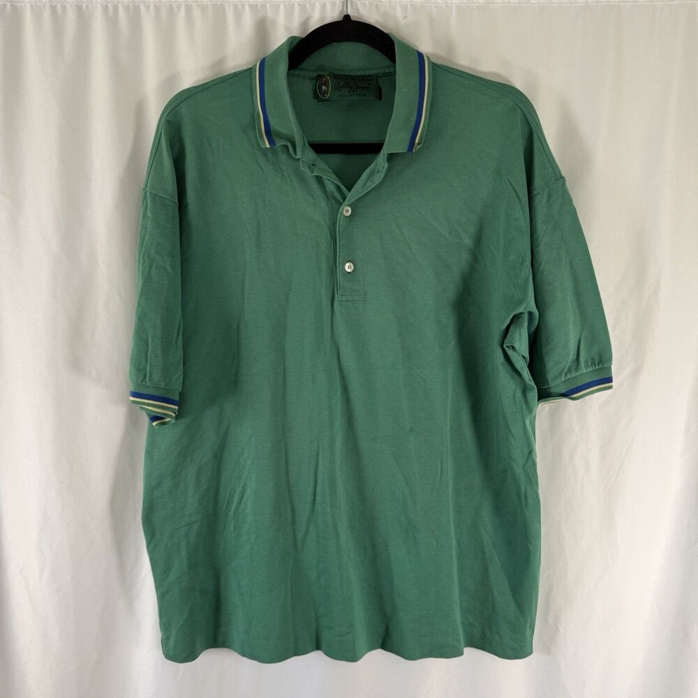 Hickey Freeman Bobby Jones Golf Polo Men's Large Green Short Sleeve Collared